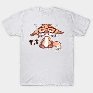 Cute Kawaii Nerd Fox crying TT T-Shirt